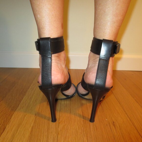 DSQUARED2 Black Ankle Cuff Buckled High Heel Sandals - Picture 4 of 9